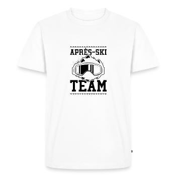Après Ski Team - Men's Premium Organic T-Shirt - white - Front - Nico (187cm)