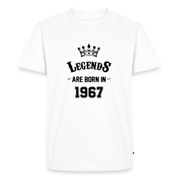 Legends are Born in 1967 - Men's Premium Organic T-Shirt - white - Front - Nico (187cm)