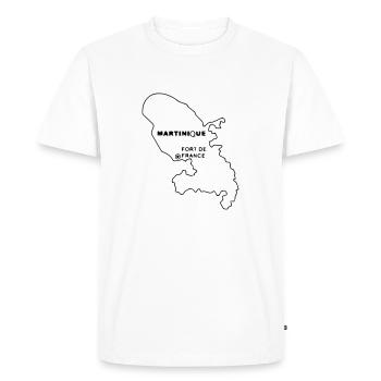 martinique - Men's Premium Organic T-Shirt - white - Front - Nico (187cm)
