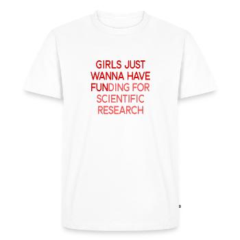 Women's Scientist Stem Girls Research Fund - Men's Premium Organic T-Shirt - white - Front - Nico (187cm)