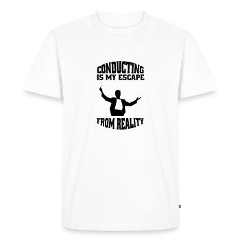 Chefs d’orchestre Chef d’orchestre Musique Cadeau Direction d’orchestre - T-shirt Premium bio Homme - blanc - Devant - Nico (187cm)