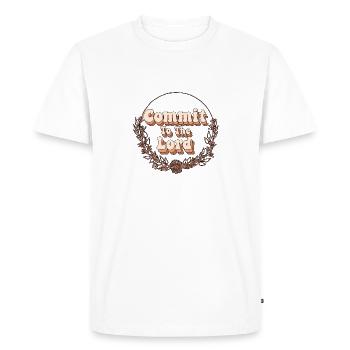 Retro Commit To The Lord Religious Christian Vinta - Men's Premium Organic T-Shirt - white - Front - Nico (187cm)
