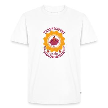 Dinde de Thanksgiving Dinde de Thanksgiving - T-shirt Premium bio Homme - blanc - Devant - Nico (187cm)