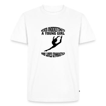 Gymnastique Sol Gymnastique Gymnaste Filles Gymnastique - T-shirt Premium bio Homme - blanc - Devant - Nico (187cm)