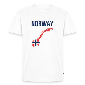 Norvège Norge Norvège Cadeau Vacances - T-shirt Premium bio Homme - blanc - Devant - Nico (187cm)