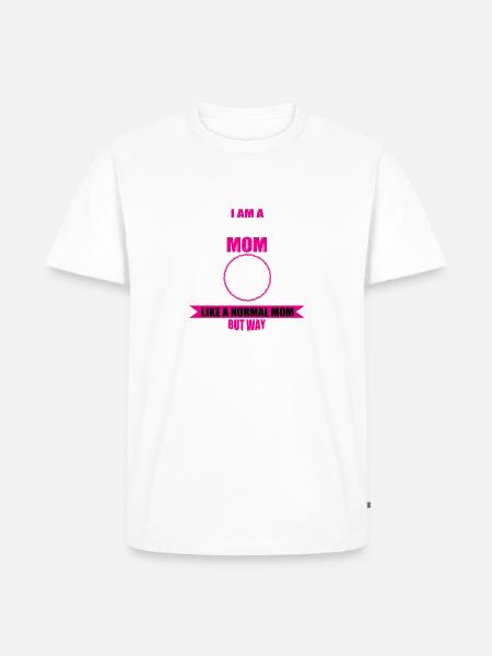 Bogenfischender Mama - Männer Premium Bio T-Shirt - Weiß