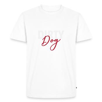 Chien sale - T-shirt Premium bio Homme - blanc - Devant - Nico (187cm)