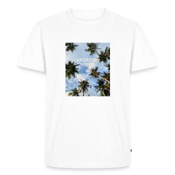 Palme Vacances Été Soleil Voyage Espagne Maldives - T-shirt Premium bio Homme - blanc - Devant - Nico (187cm)
