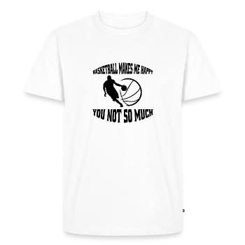 Basketball Basketball Basketball Lovers Club - T-shirt Premium bio Homme - blanc - Devant - Nico (187cm)
