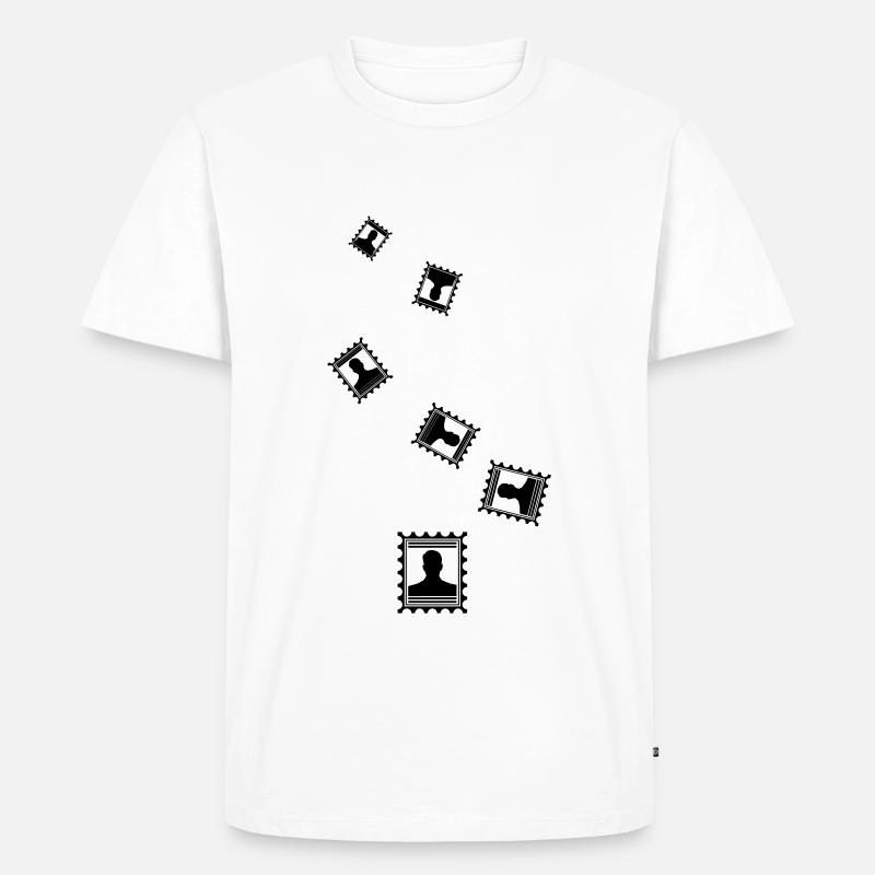 Briefmarke icon - Männer Premium Bio T-Shirt - Weiß