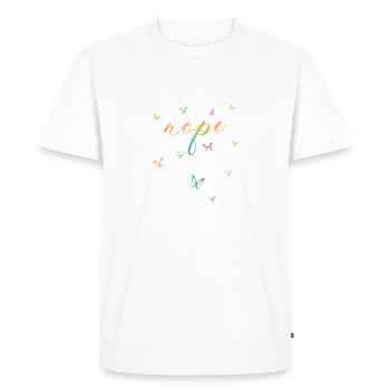 Nope - Just say no! - Men's Premium Organic T-Shirt - white - Front - Nico (187cm)
