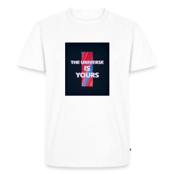 The universe is yours - Men's Premium Organic T-Shirt - white - Front - Nico (187cm)