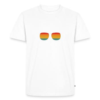 Dad 2024 Father Papa Gift retro - Men's Premium Organic T-Shirt - white - Front - Nico (187cm)