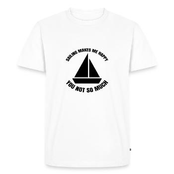 Voilier Capitaine Marin Voilier Voile Sport - T-shirt Premium bio Homme - blanc - Devant - Nico (187cm)