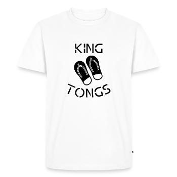king tongs jeu de mots humour t-shirt cadeau homme - T-shirt Premium bio Homme - blanc - Devant - Nico (187cm)