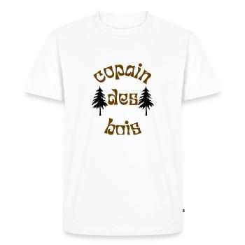 t-shirt humoristique, cadeau homme, amitié, copain - T-shirt Premium bio Homme - blanc - Devant - Nico (187cm)