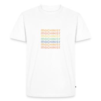 Machinist Gears Trades Machining - Men's Premium Organic T-Shirt - white - Front - Nico (187cm)