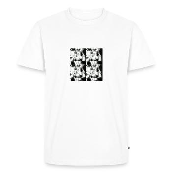 Femme fatale, a black and white painting - T-shirt Premium bio Homme - blanc - Devant - Nico (187cm)