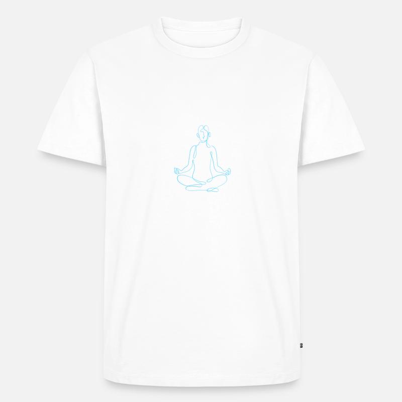 Meditation oder schreien ? - Männer Premium Bio T-Shirt - Weiß