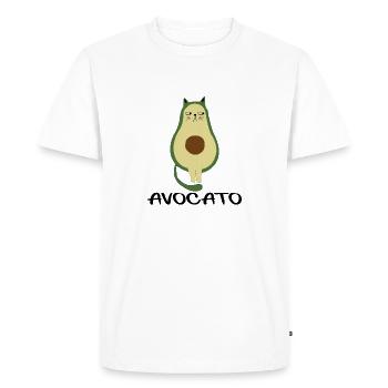 Avocato Time - Men's Premium Organic T-Shirt - white - Front - Nico (187cm)