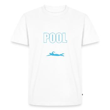 I am the pool leader and love chlorine tablets - Men's Premium Organic T-Shirt - white - Front - Nico (187cm)