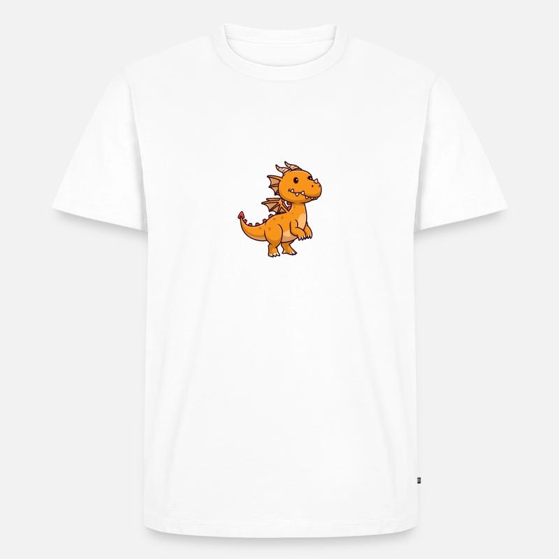 Mathe Lehrer Drachendesign - Männer Premium Bio T-Shirt - Weiß