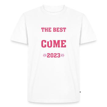 4 Le meilleur est encore à venir - T-shirt Premium bio Homme - blanc - Devant - Nico (187cm)