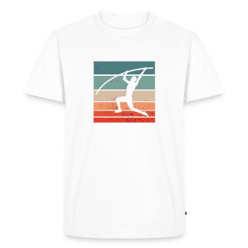 Pole Vault Pole Vault Gymnastics Gift - Men's Premium Organic T-Shirt - white - Front - Nico (187cm)