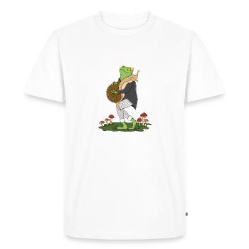 Goblincore Friend - Men's Premium Organic T-Shirt - white - Front - Nico (187cm)