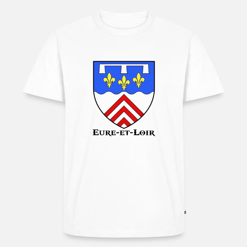 blason Eure et Loir - T-shirt Premium bio Homme - blanc