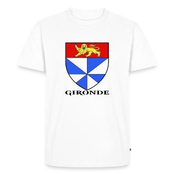 gironde blason - T-shirt Premium bio Homme - blanc - Devant - Nico (187cm)