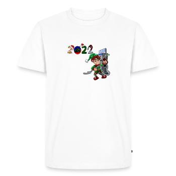 Elfed Up 2022 - Drôle de pyjama de Noël - T-shirt Premium bio Homme - blanc - Devant - Nico (187cm)