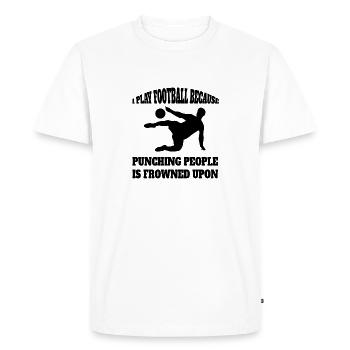 Football coach Footballer Football Footballer - Men's Premium Organic T-Shirt - white - Front - Nico (187cm)