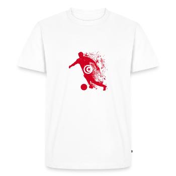 Coupe du monde de l’équipe nationale de Tunisie - T-shirt Premium bio Homme - blanc - Devant - Nico (187cm)