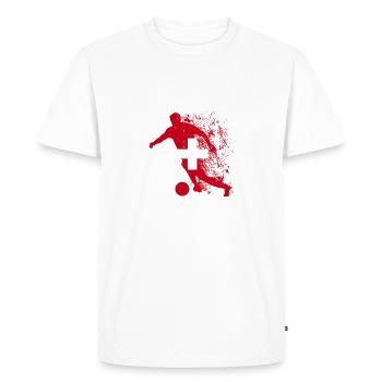 de l’équipe nationale suisse - T-shirt Premium bio Homme - blanc - Devant - Nico (187cm)
