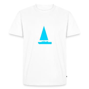 Sailing Dad Dad Father Sailor Sailor Boat Papa Sailing - Men's Premium Organic T-Shirt - white - Front - Nico (187cm)