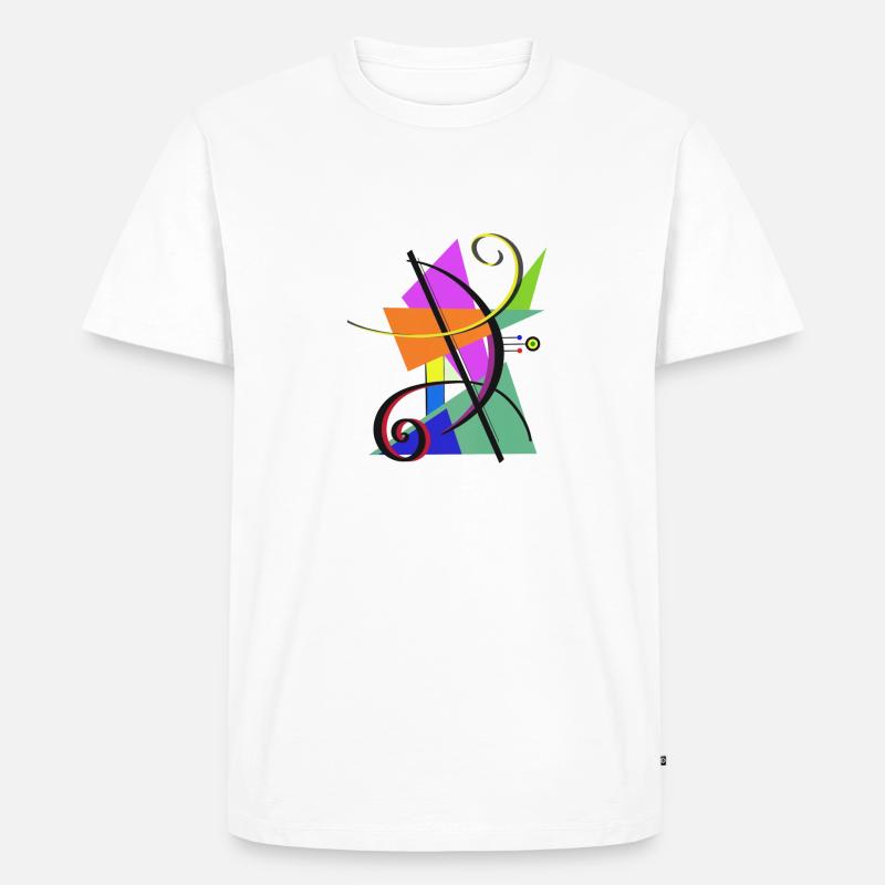 Moderne Kunst - Männer Premium Bio T-Shirt - Weiß