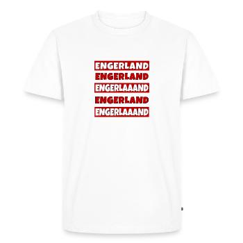 England Football Patriotic English Engerland Sing- - Men's Premium Organic T-Shirt - white - Front - Nico (187cm)