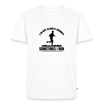 Jogger cardio fit jogging course d’entraînement - T-shirt Premium bio Homme - blanc - Devant - Nico (187cm)