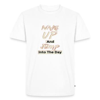Speed Rope Skipping - Men's Premium Organic T-Shirt - white - Front - Nico (187cm)