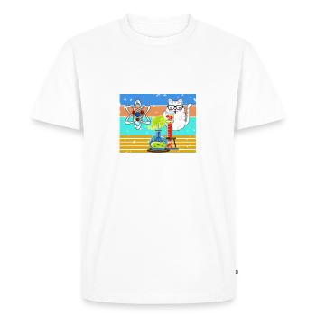 Science it s like magic but real funny cat science - Men's Premium Organic T-Shirt - white - Front - Nico (187cm)