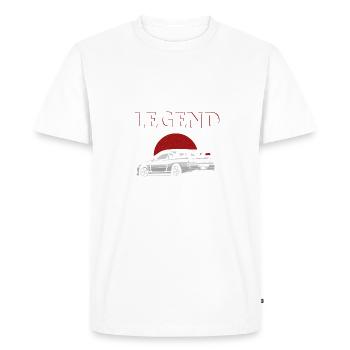 sb legend the r34 - Men's Premium Organic T-Shirt - white - Front - Nico (187cm)