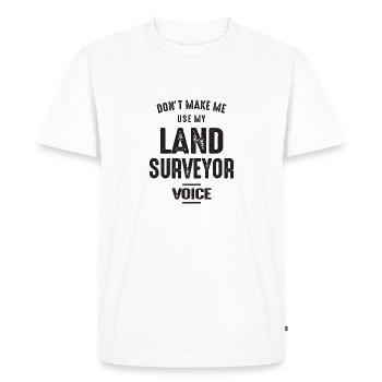 Land Surveyor Job Occupation - Men's Premium Organic T-Shirt - white - Front - Nico (187cm)