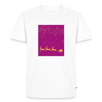 Père Noël - T-shirt Premium bio Homme - blanc - Devant - Nico (187cm)
