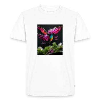 Spread your wings and fly - inspiration and motivation - Men's Premium Organic T-Shirt - white - Front - Nico (187cm)