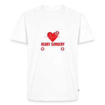 Don de réadaptation de l’hôpital OP Heart Transplant - T-shirt Premium bio Homme - blanc - Devant - Nico (187cm)
