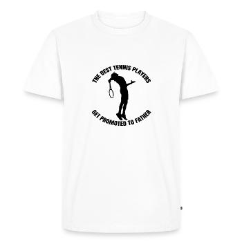 Raquettes de tennis Joueurs de tennis Clubs de tennis - T-shirt Premium bio Homme - blanc - Devant - Nico (187cm)