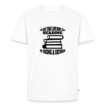 Read Books Readers Book Lovers Gift Book - Men's Premium Organic T-Shirt - white - Front - Nico (187cm)