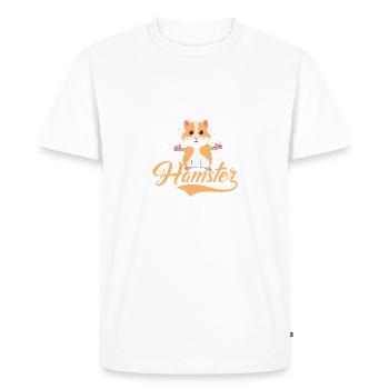 Life is better with my hamster - T-shirt Premium bio Homme - blanc - Devant - Nico (187cm)