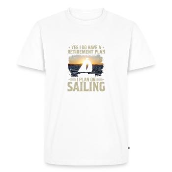 I Plan On Sailing - Men's Premium Organic T-Shirt - white - Front - Nico (187cm)